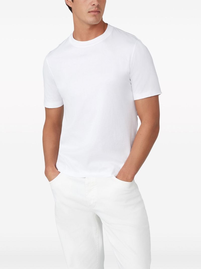 White Crew-neck Cotton T-shirt