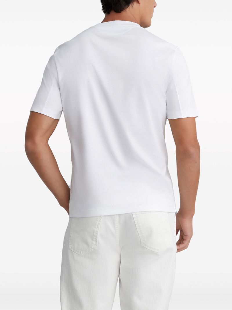 White Crew-neck Cotton T-shirt