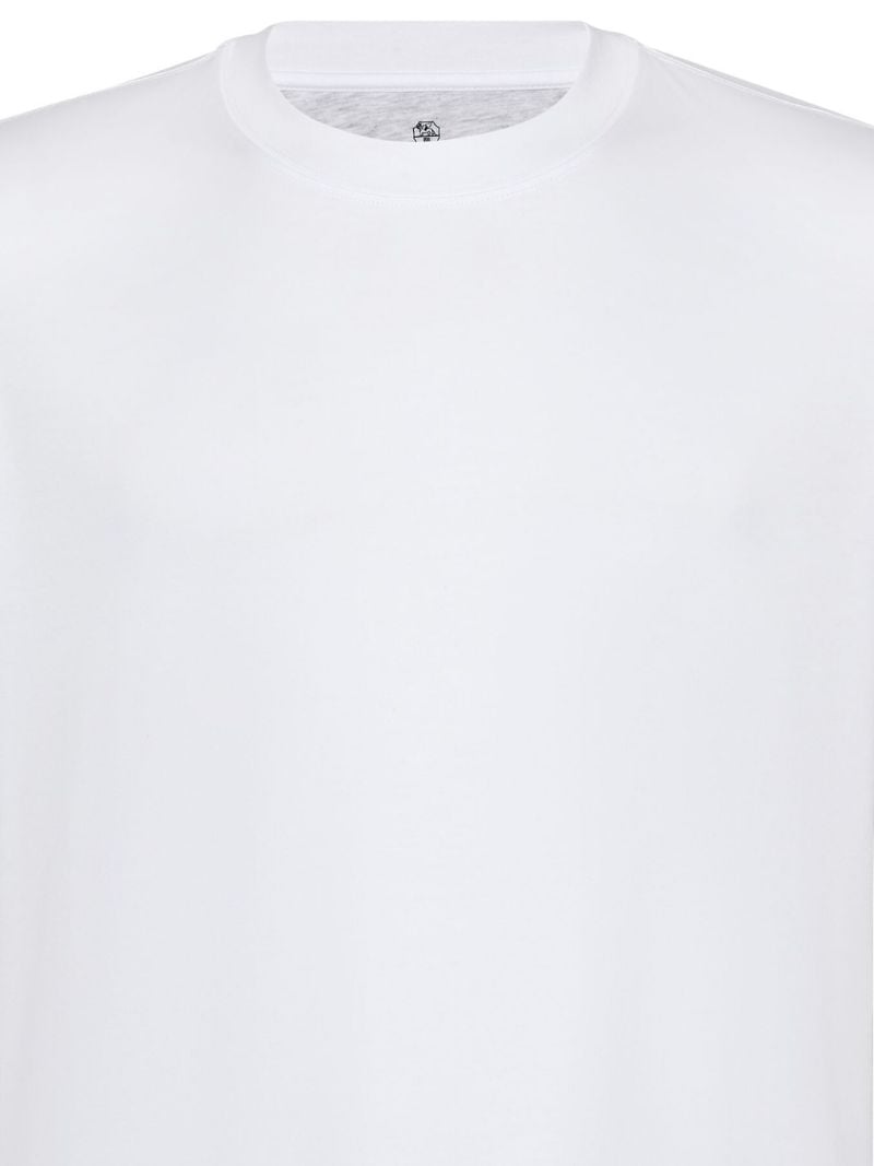 White Crew-neck Cotton T-shirt
