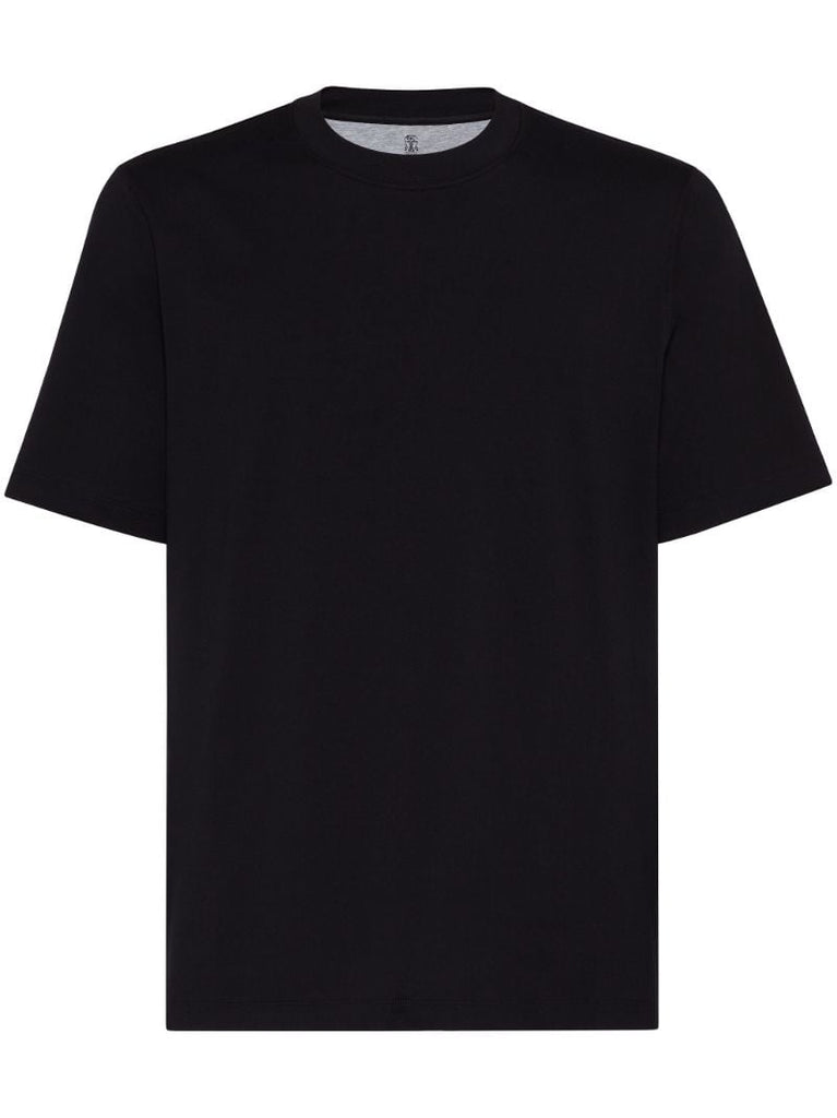 Black Crew-neck Cotton T-shirt