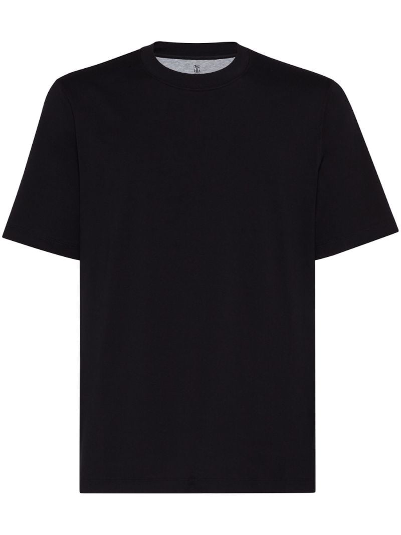 Black Crew-neck Cotton T-shirt