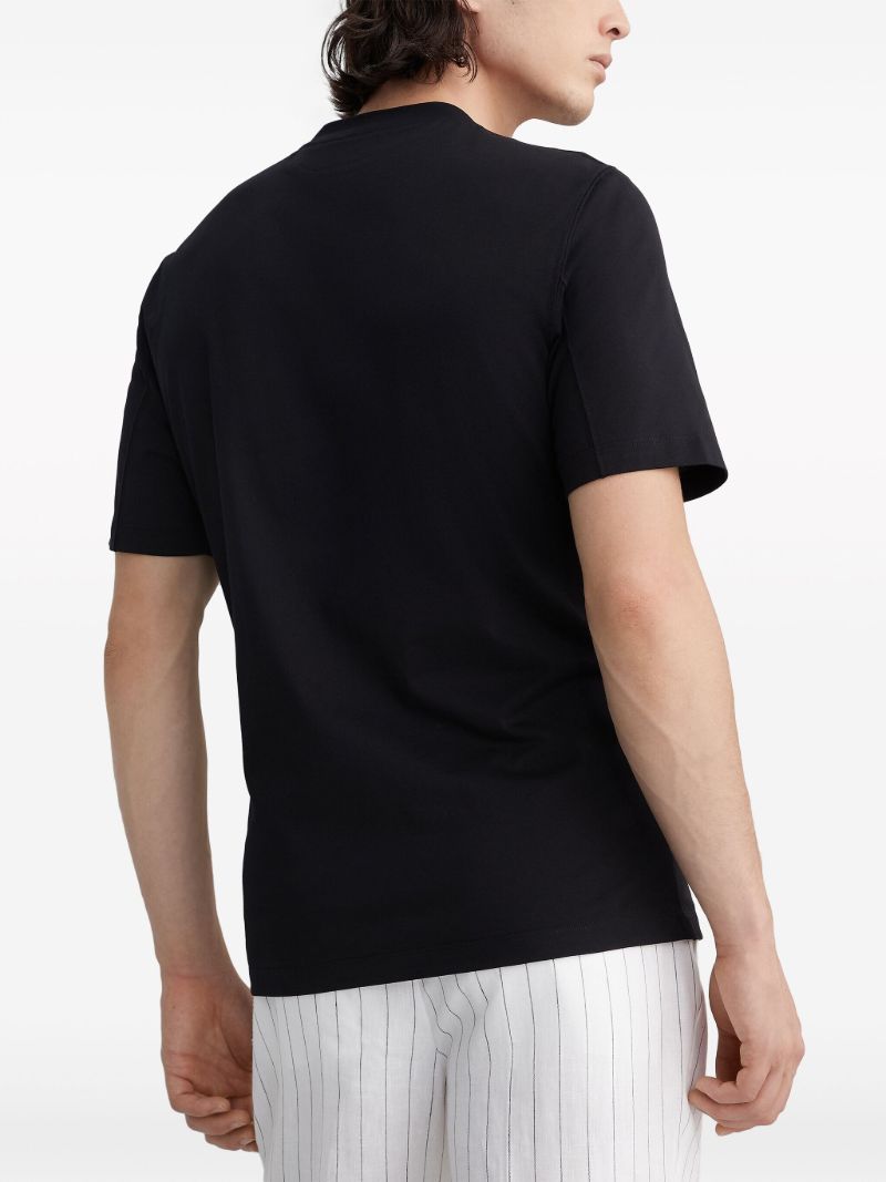 Black Crew-neck Cotton T-shirt