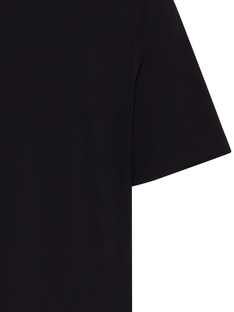 Black Crew-neck Cotton T-shirt