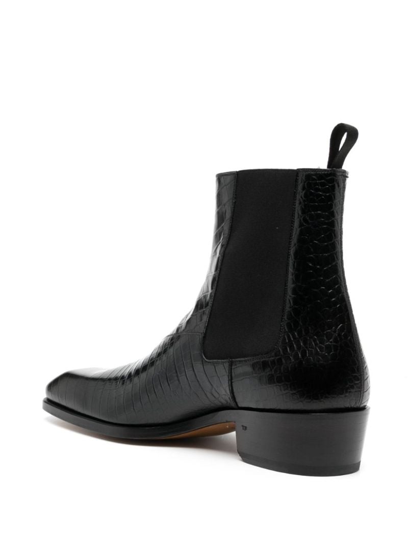 Black Bailey Leather Ankle Boots