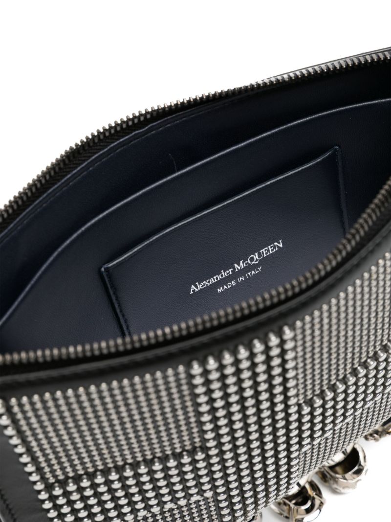 Black the Knuckle Studded Clutch Bag