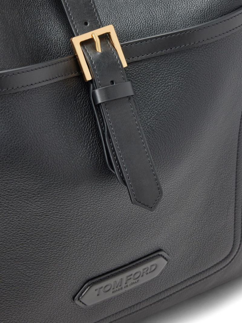 Black Large Leather Tote Bag