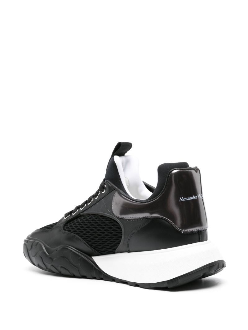 Black Panelled Chunky Sneakers