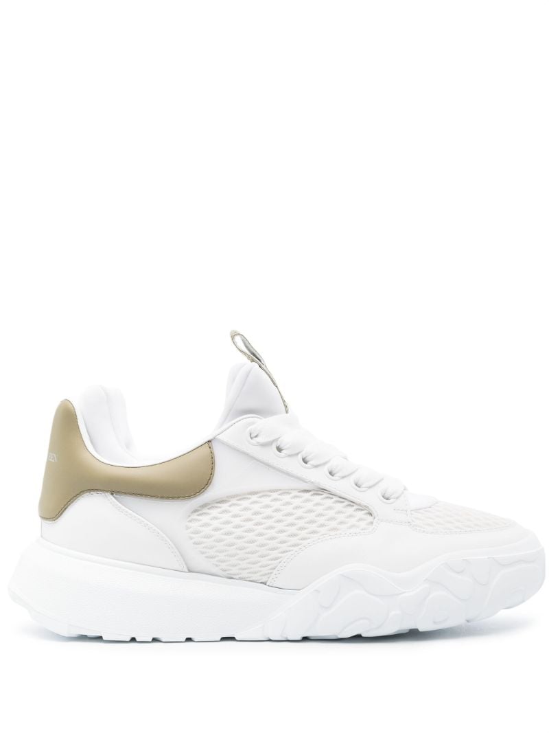 White Panelled Chunky Sneakers