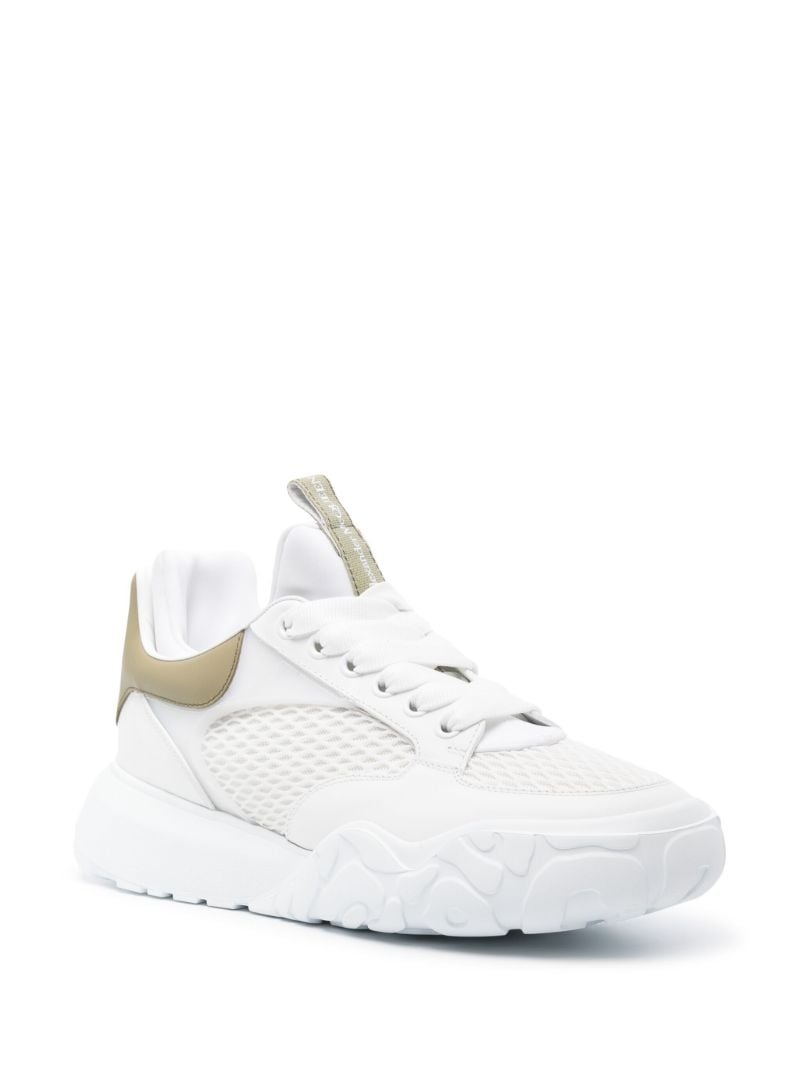 White Panelled Chunky Sneakers