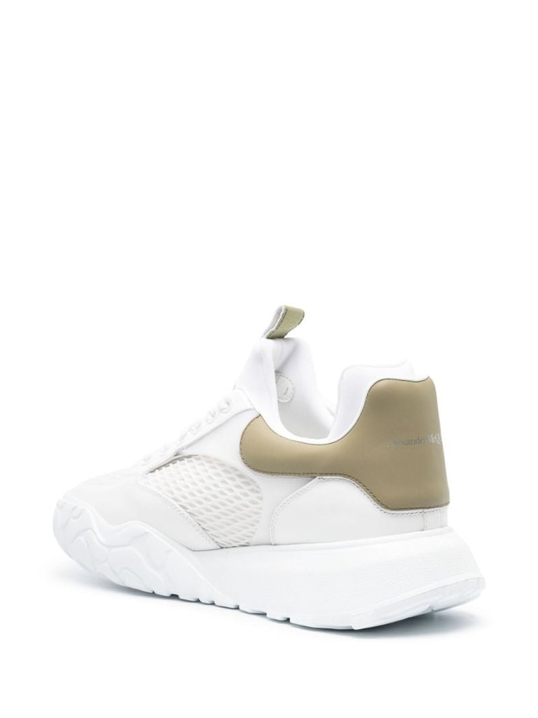 White Panelled Chunky Sneakers