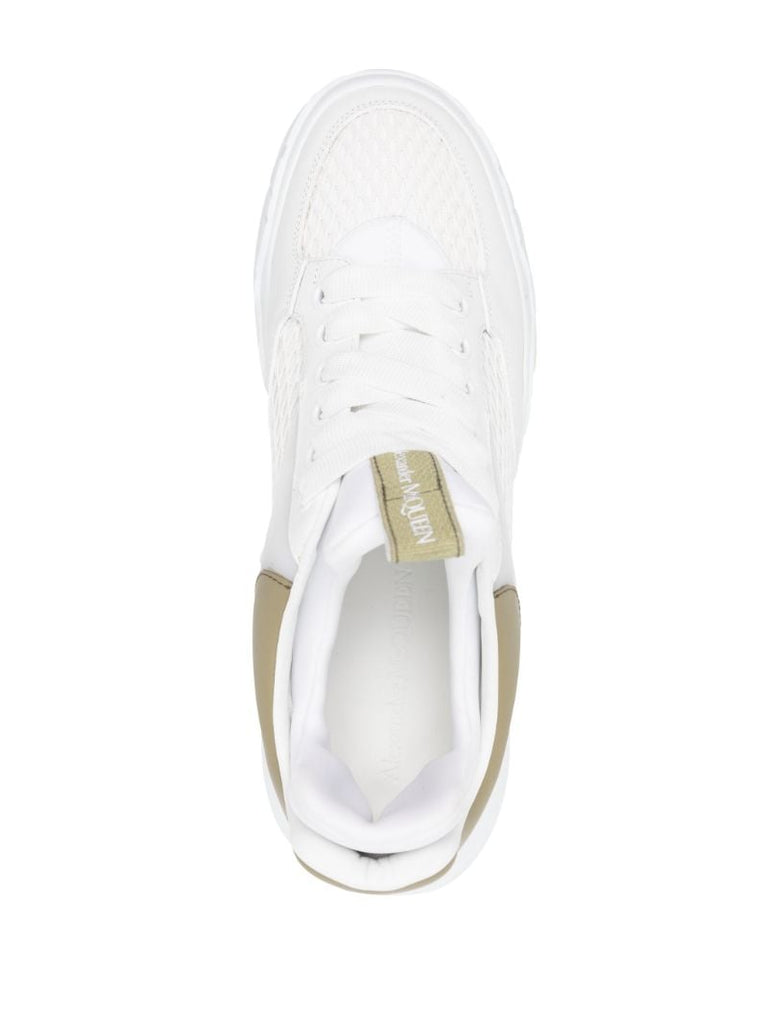 White Panelled Chunky Sneakers
