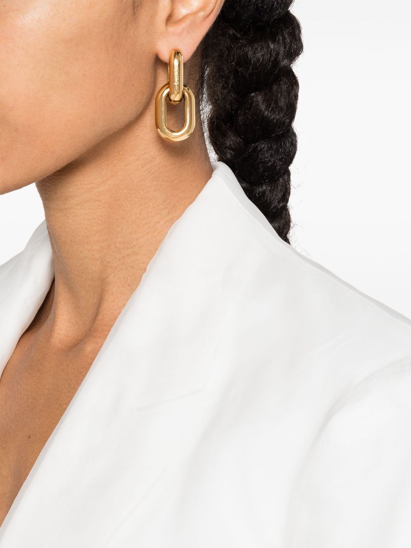Gold-tone Peak Chain Earrings