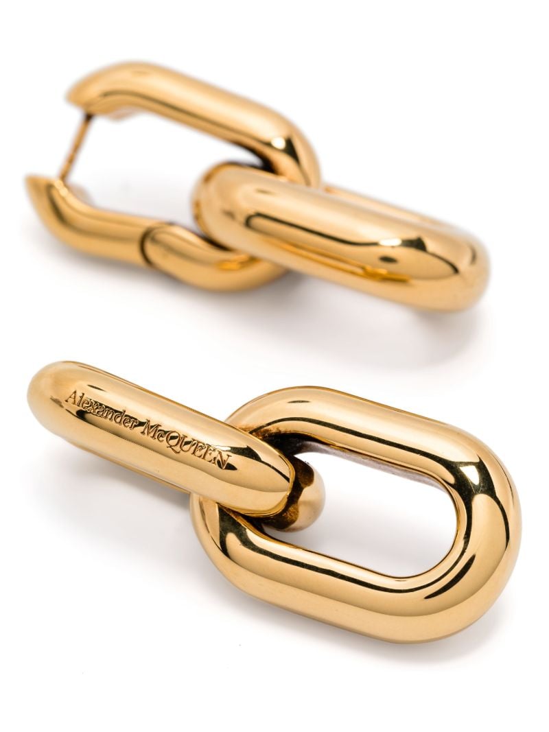 Gold-tone Peak Chain Earrings