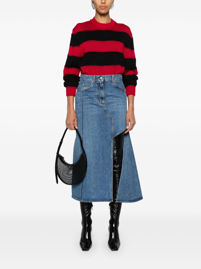 Red and Black Stripe-pattern Jumper
