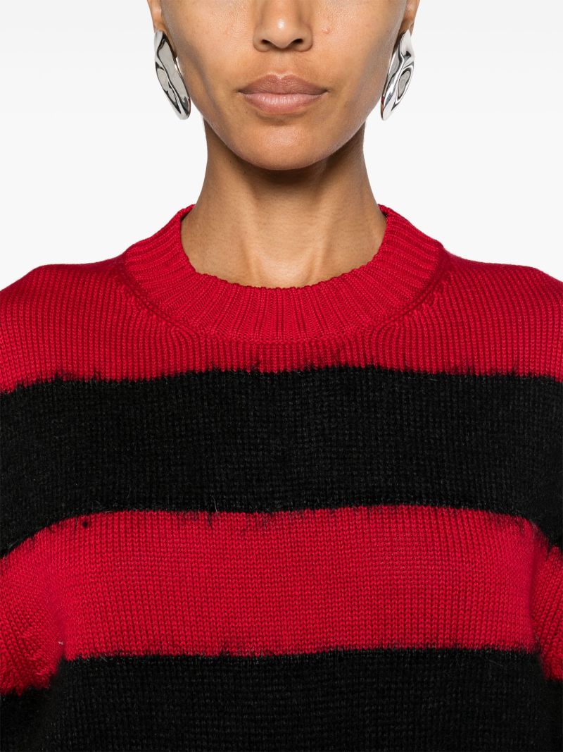 Red and Black Stripe-pattern Jumper