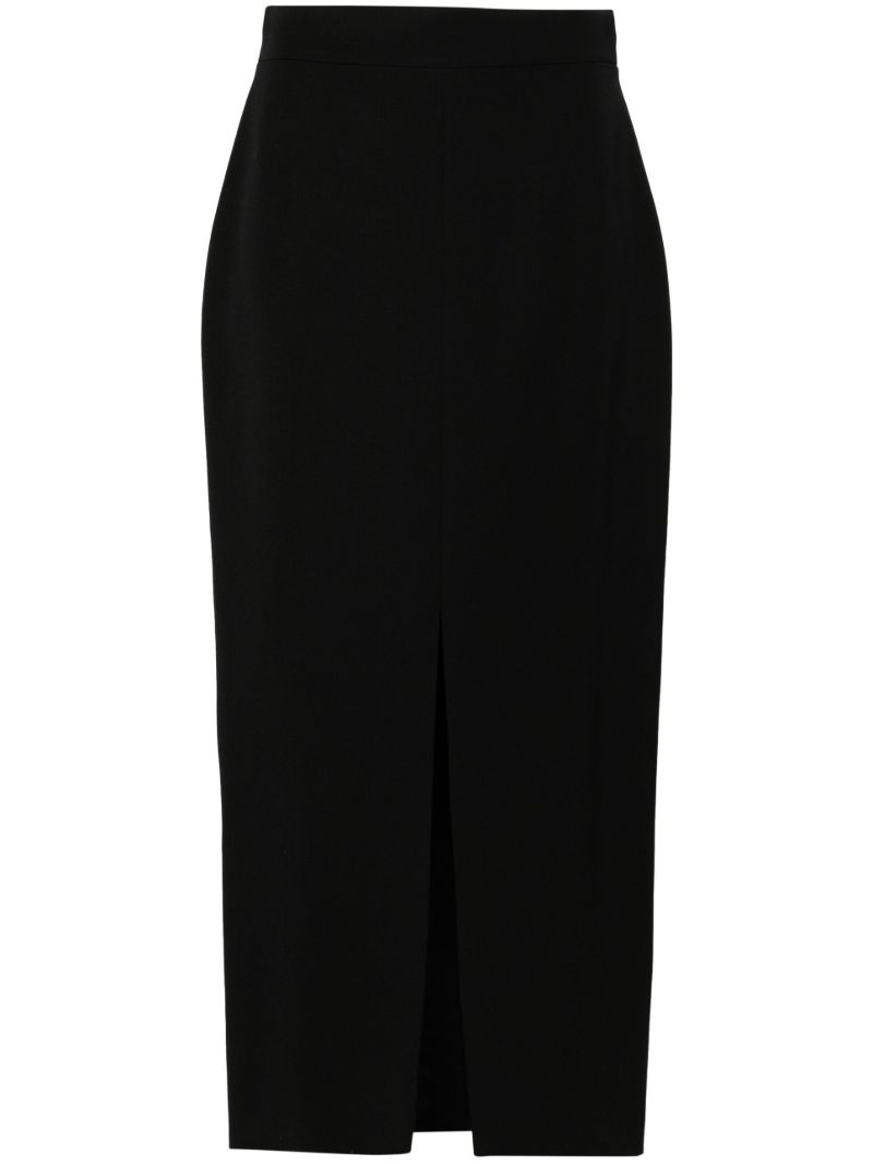 Black Wool Maxi Skirt