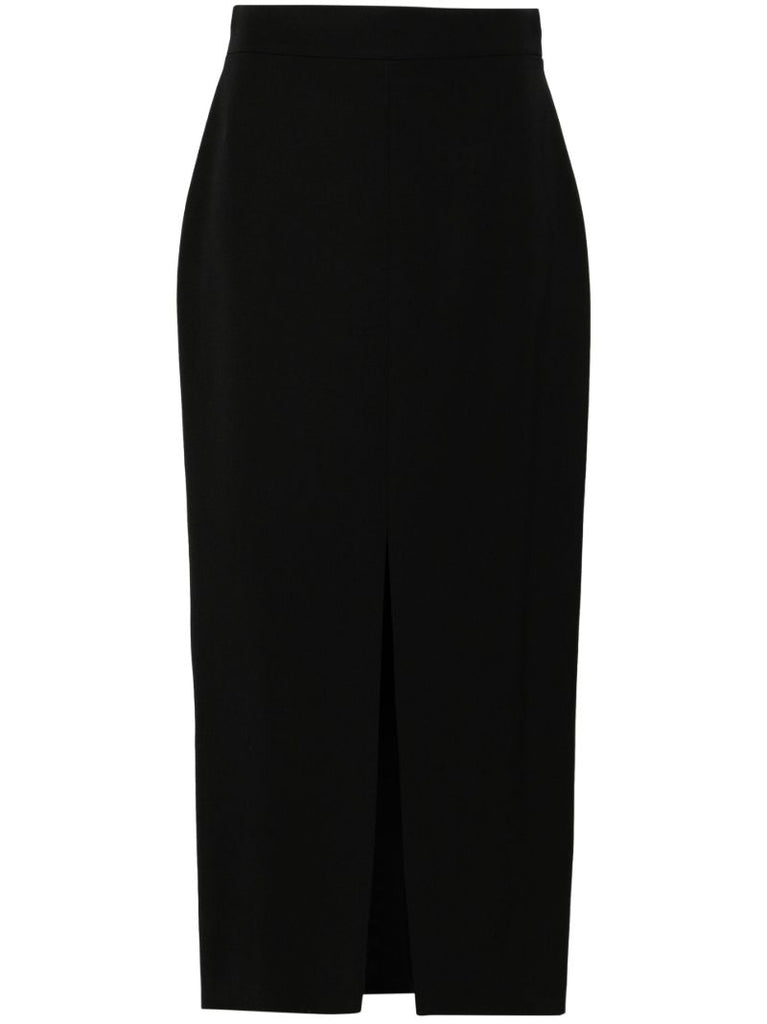 Black Wool Maxi Skirt