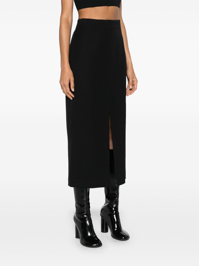 Black Wool Maxi Skirt