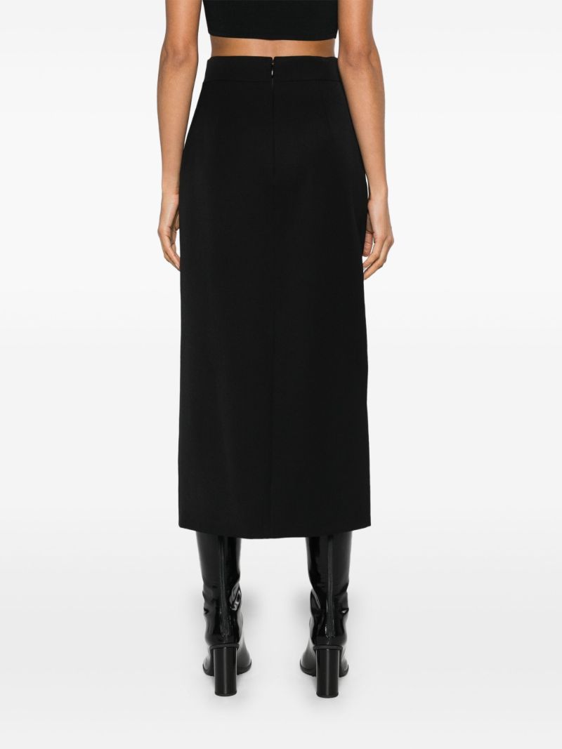 Black Wool Maxi Skirt