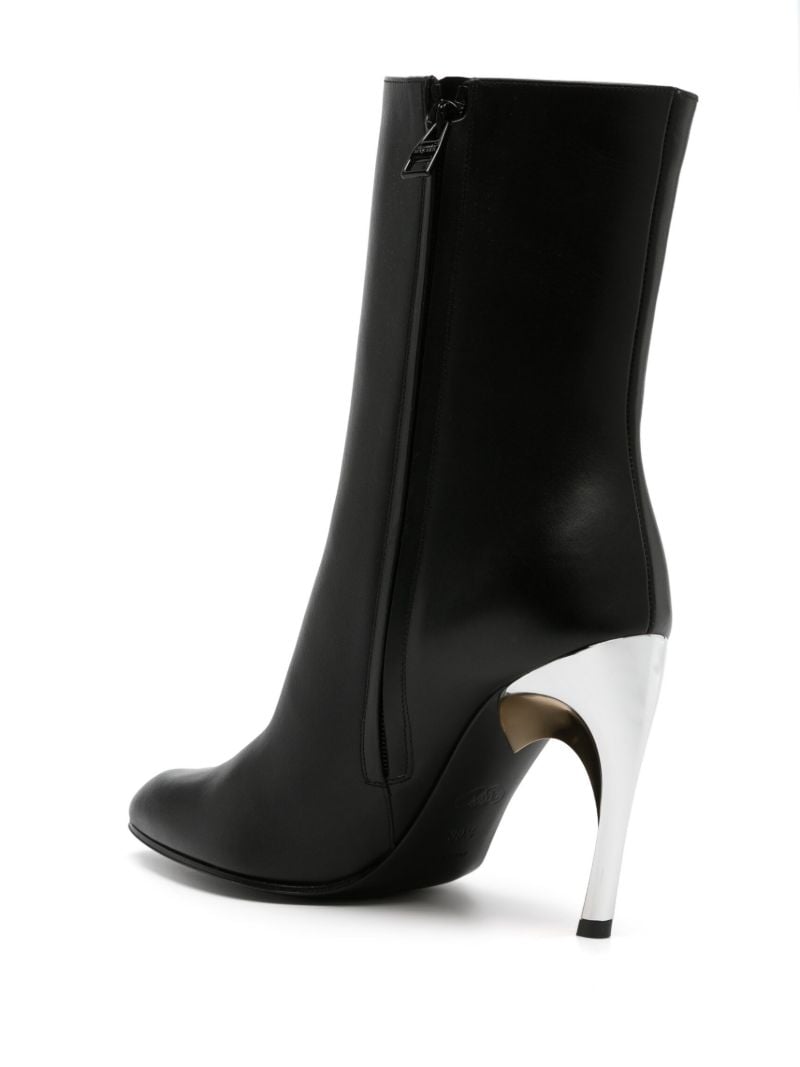 Black Armadillo 95 Leather Ankle Boots