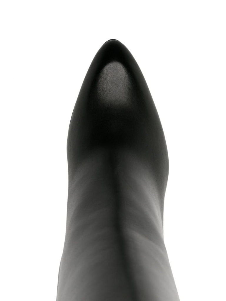 Black Armadillo 95 Leather Ankle Boots