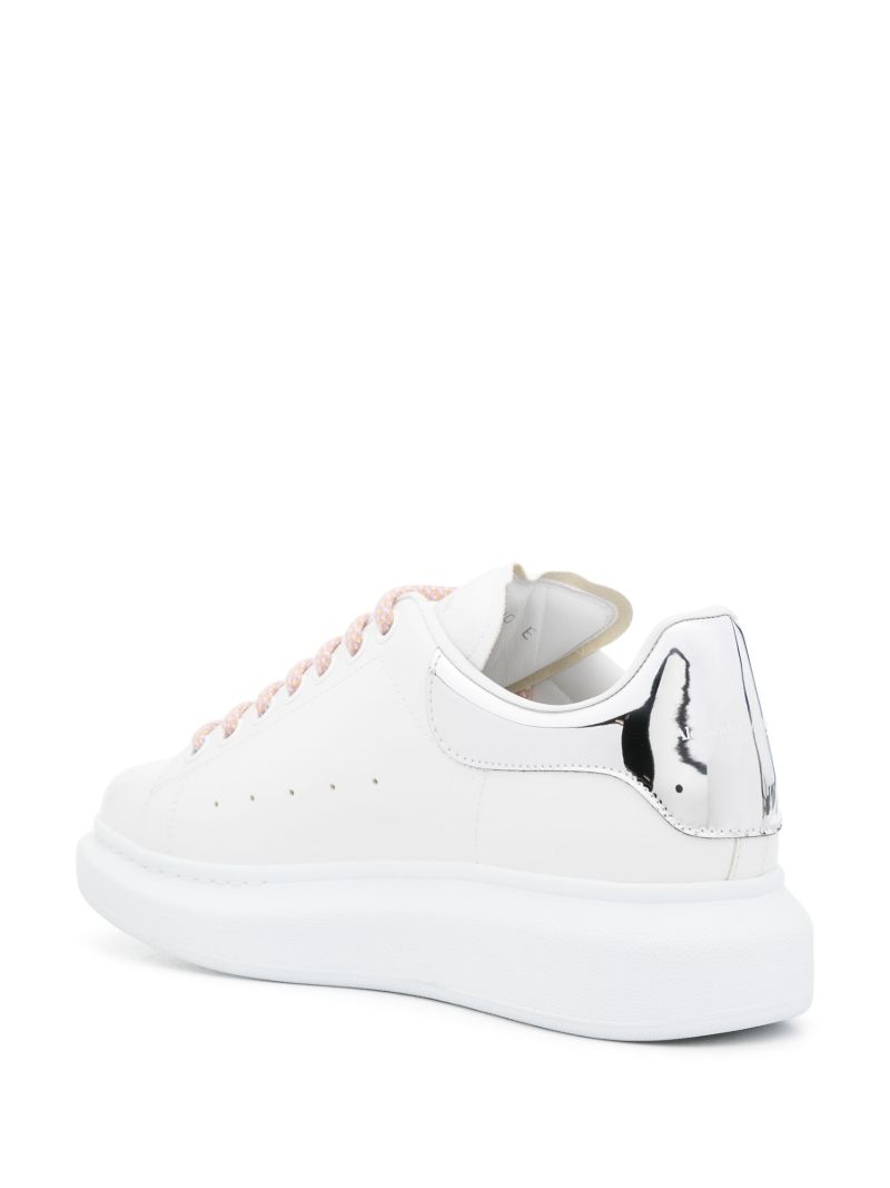White Oversized Leather Sneakers