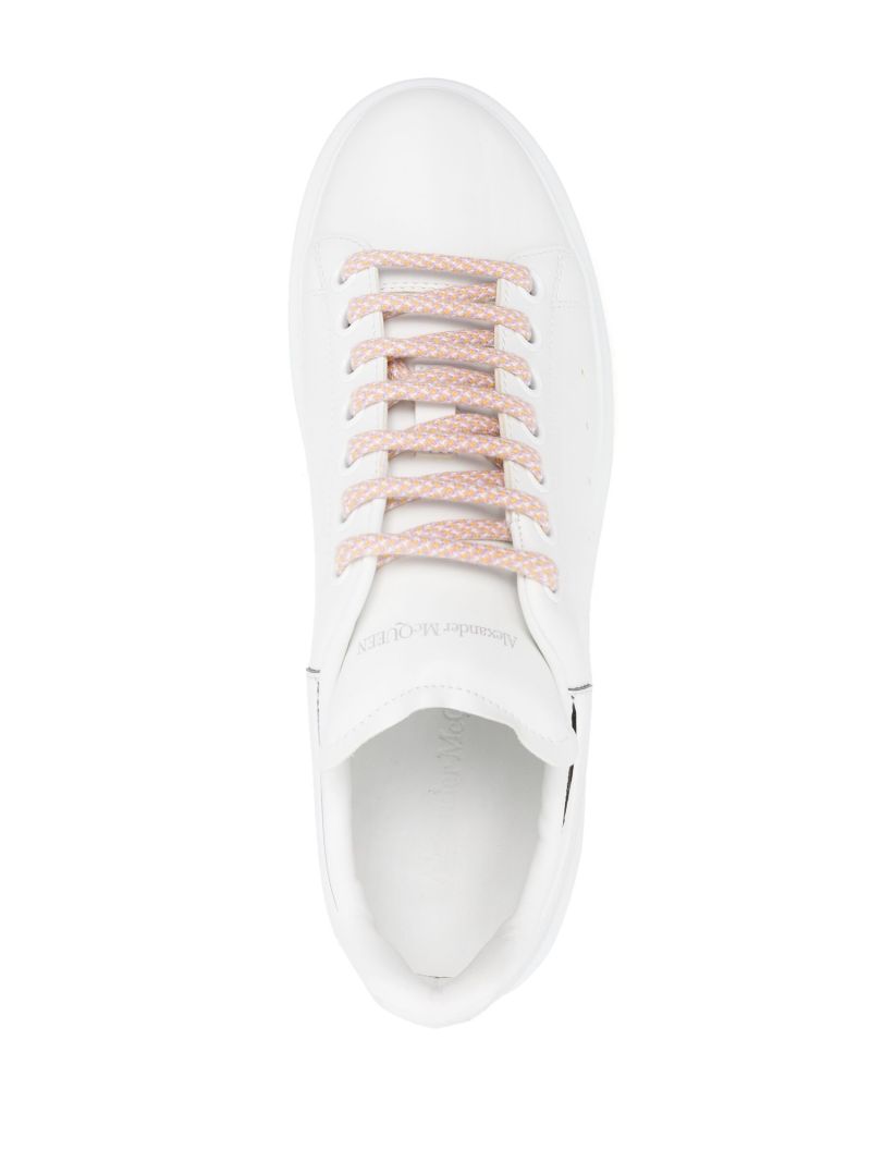 White Oversized Leather Sneakers