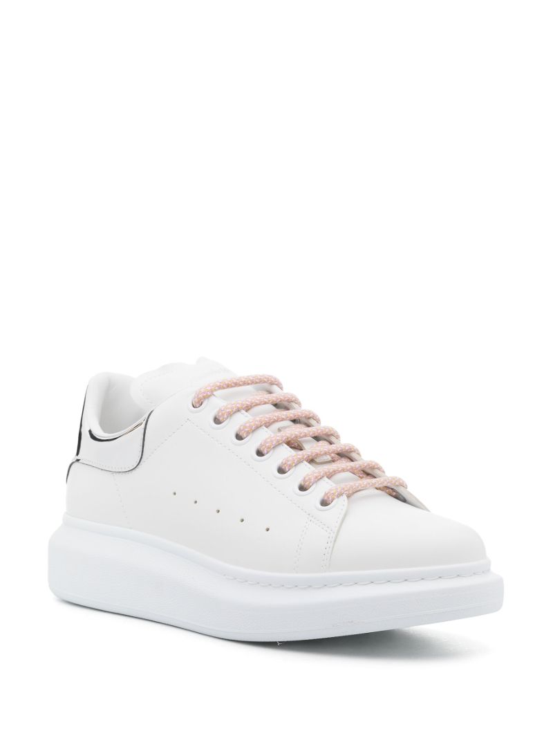 White Oversized Leather Sneakers