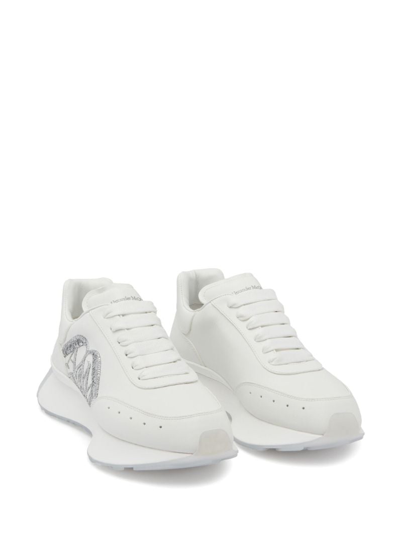 White Sprint Runner Leather Sneakers