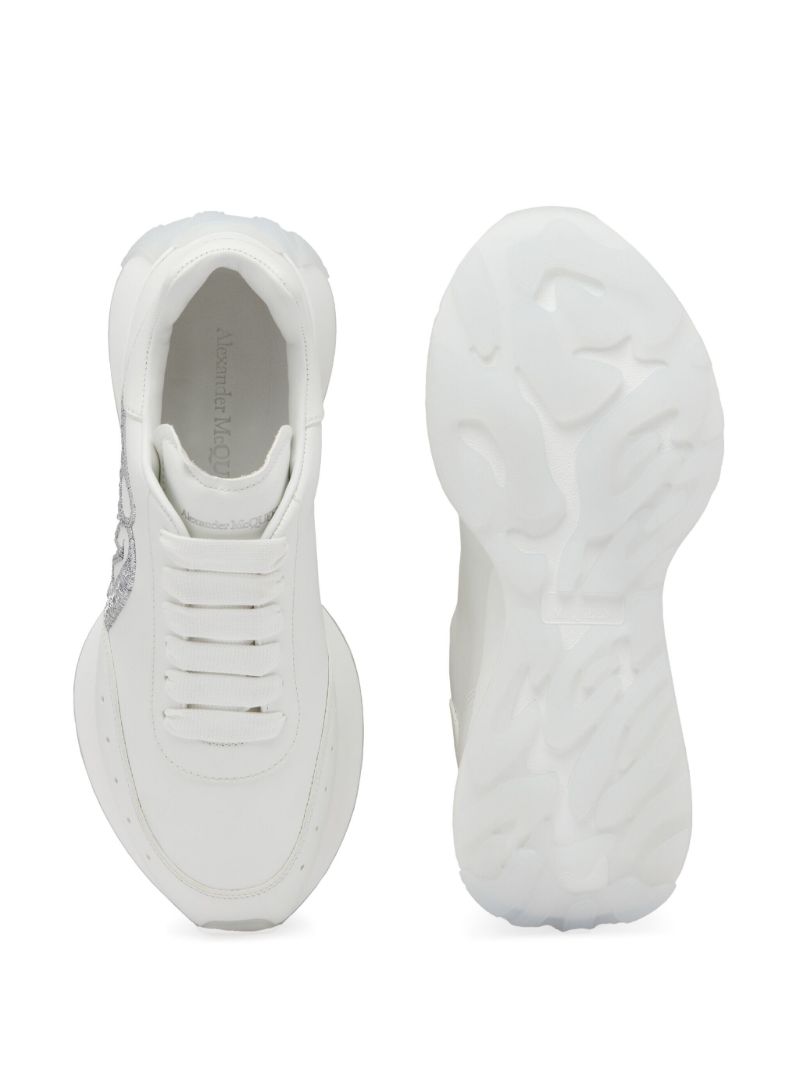 White Sprint Runner Leather Sneakers
