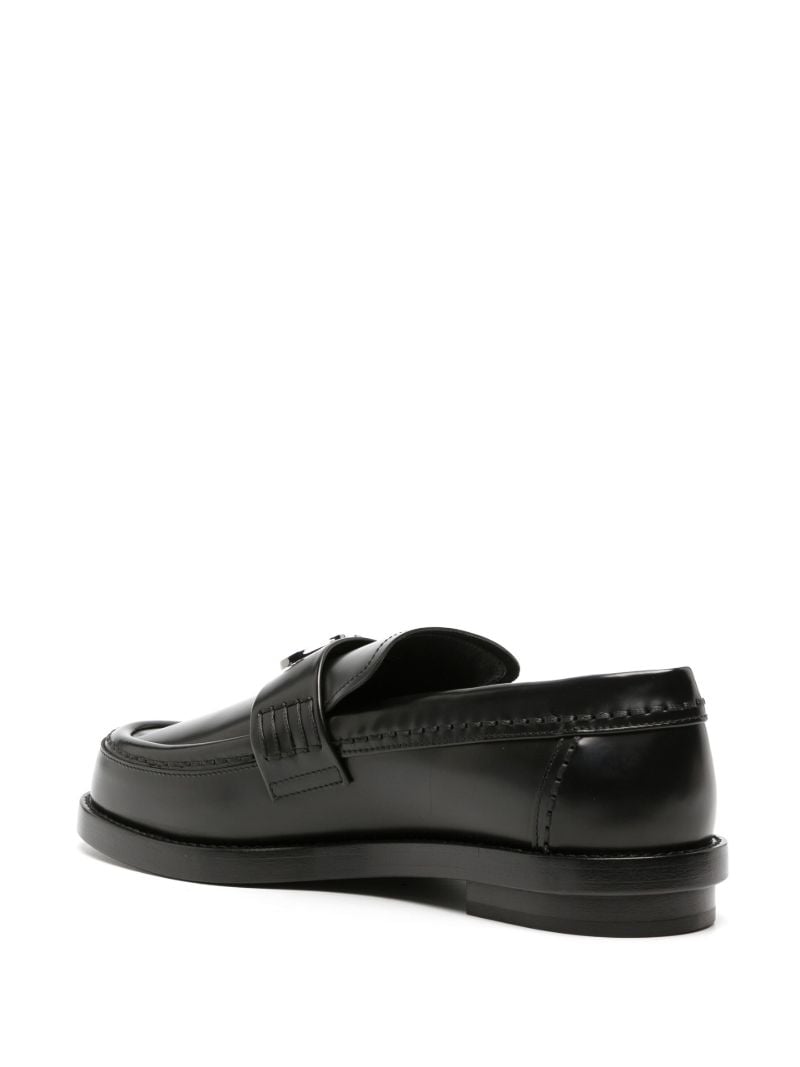 Black Seal Leather Loafers