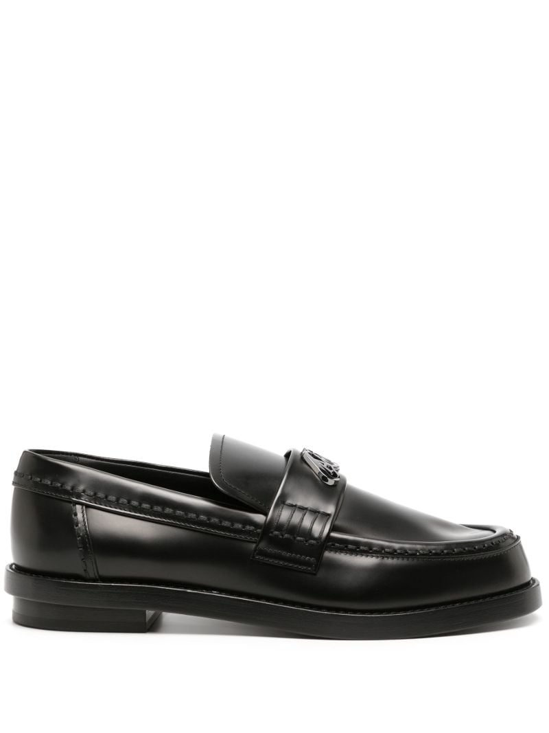 Black Seal Leather Loafers