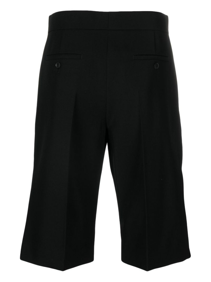 Black Tailored Wool Shorts