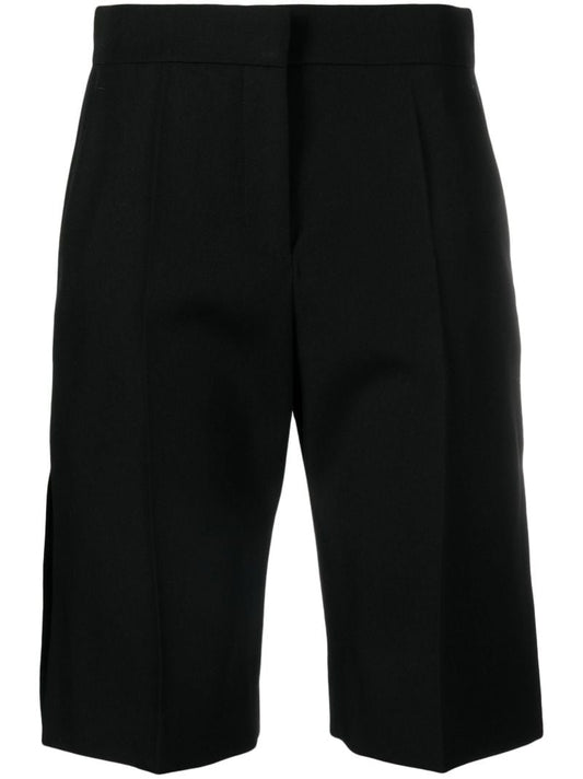 Black Tailored Wool Shorts