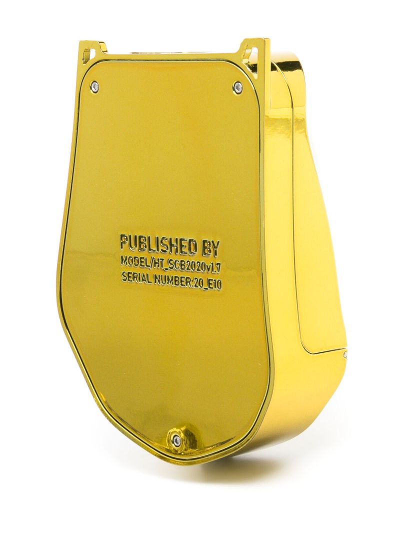 Yellow Sculpted Small Cross Body Bag