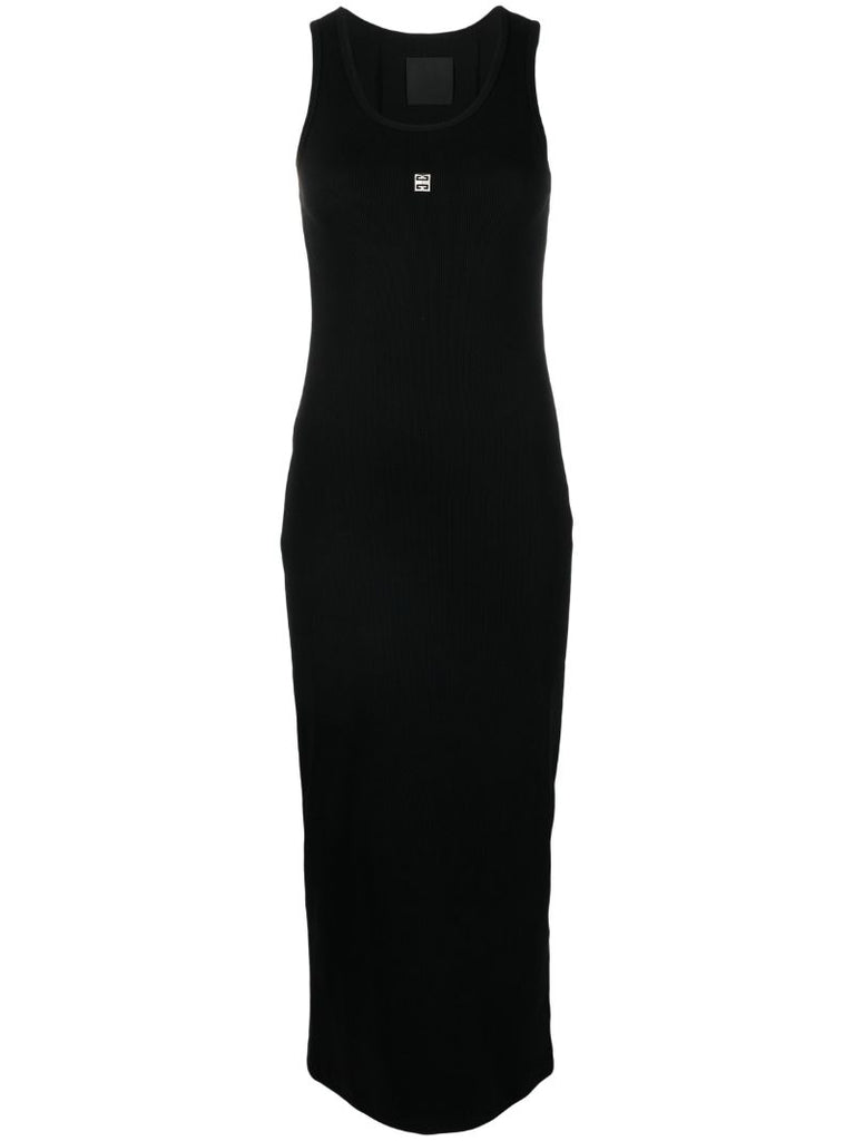 Black 4g Plaque Maxi Dress