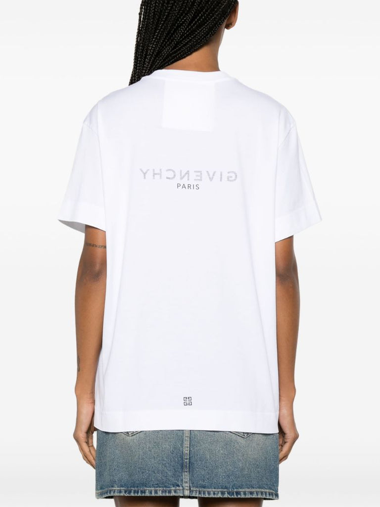 Black Reverse-print Cotton T-shirt
