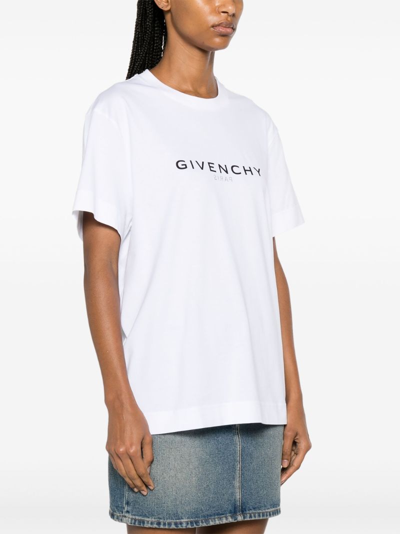 Black Reverse-print Cotton T-shirt