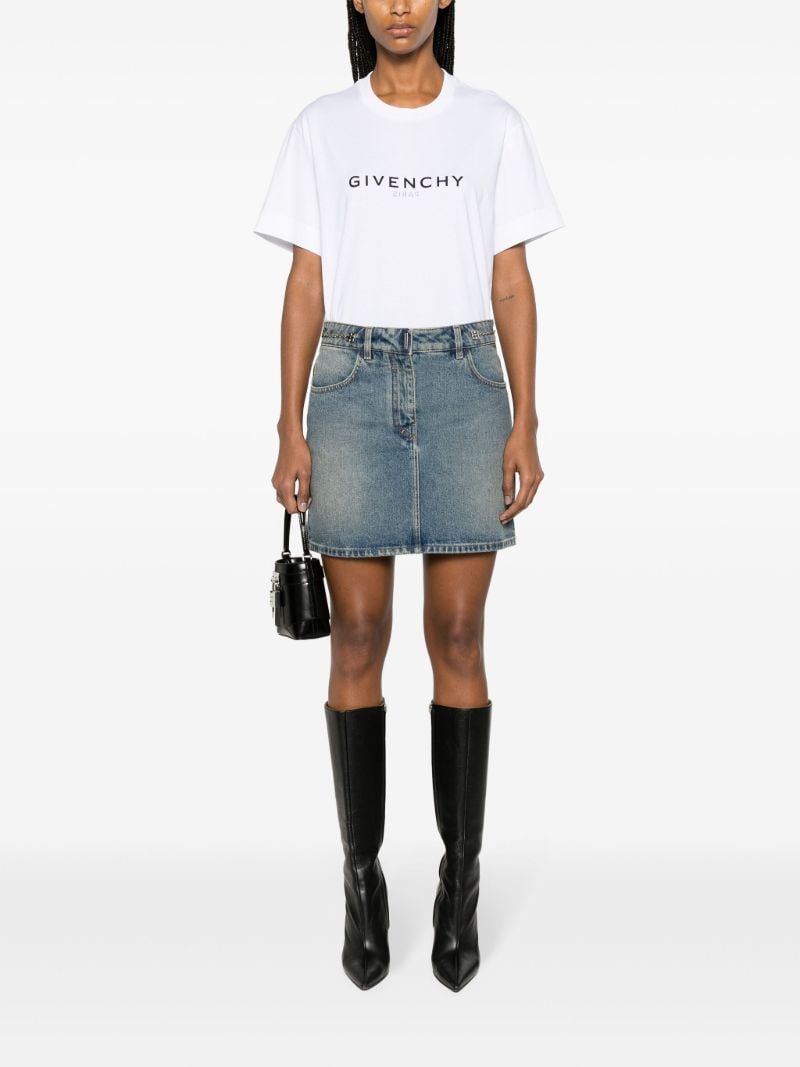 Black Reverse-print Cotton T-shirt