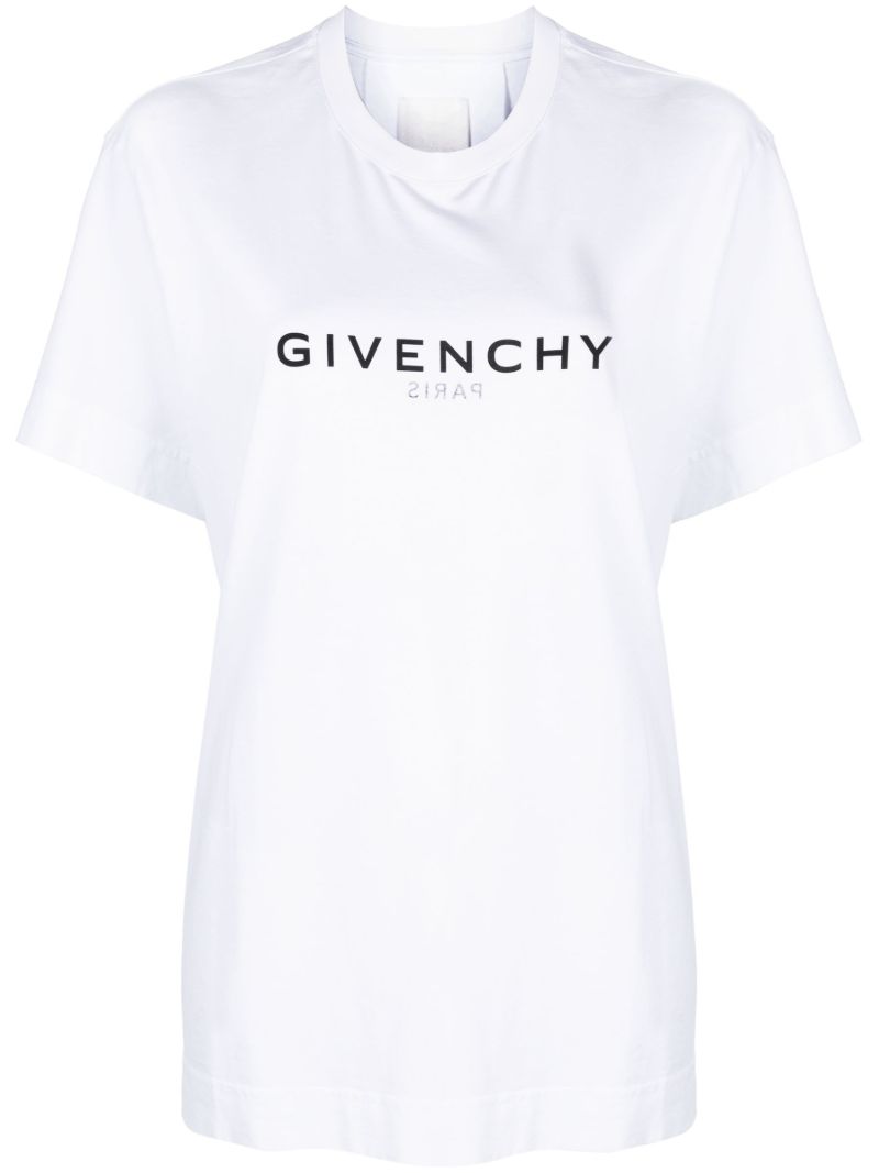 Black Reverse-print Cotton T-shirt