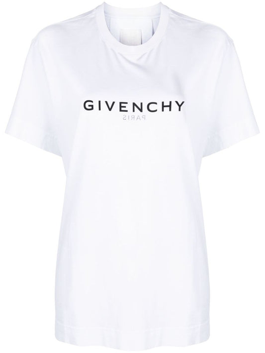 Black Reverse-print Cotton T-shirt