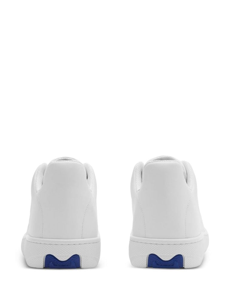 White Leather Box Low-top Sneakers
