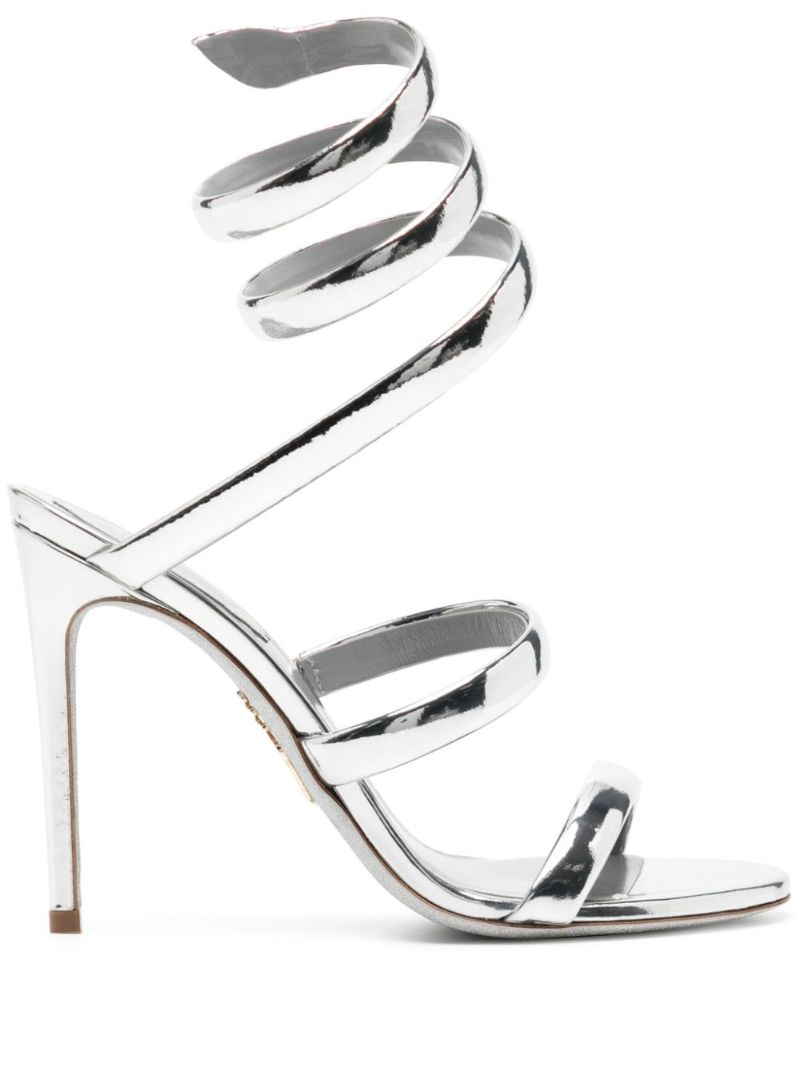 Silver Cleo 105 Leather Sandals