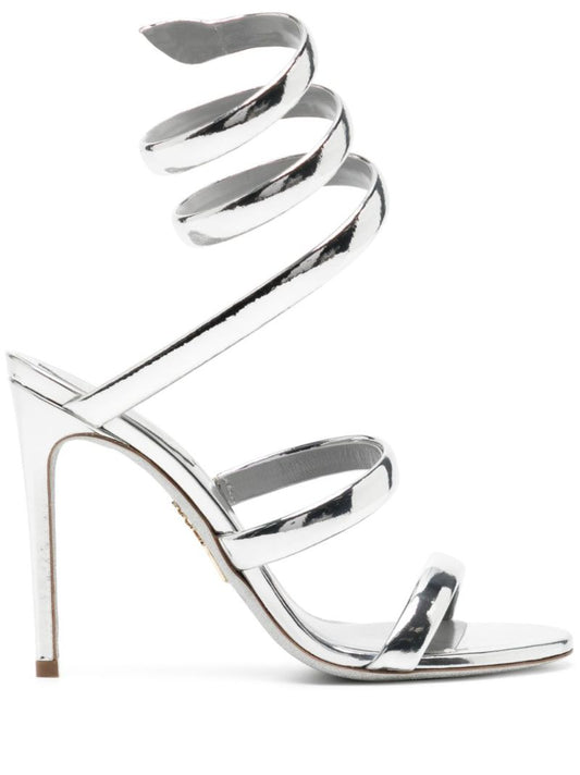 Silver Cleo 105 Leather Sandals