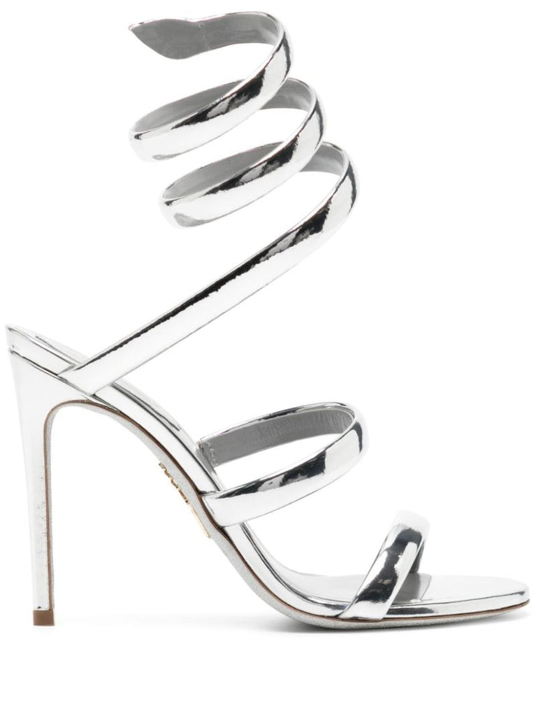 Silver Cleo 105 Leather Sandals