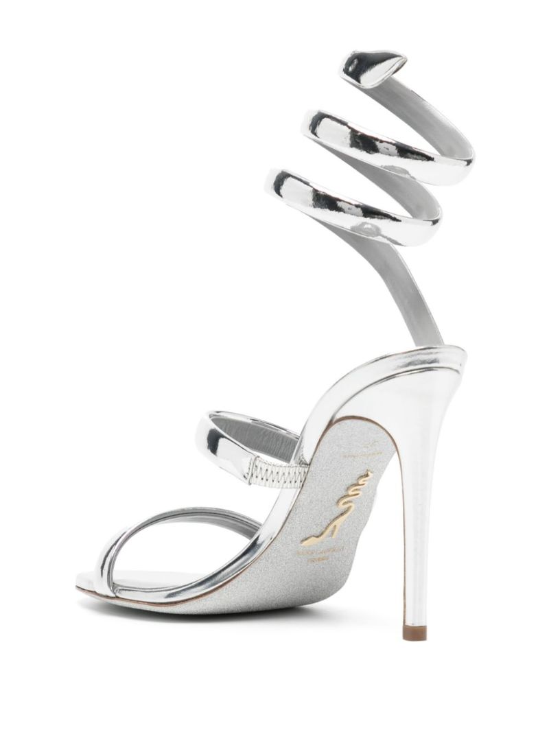 Silver Cleo 105 Leather Sandals