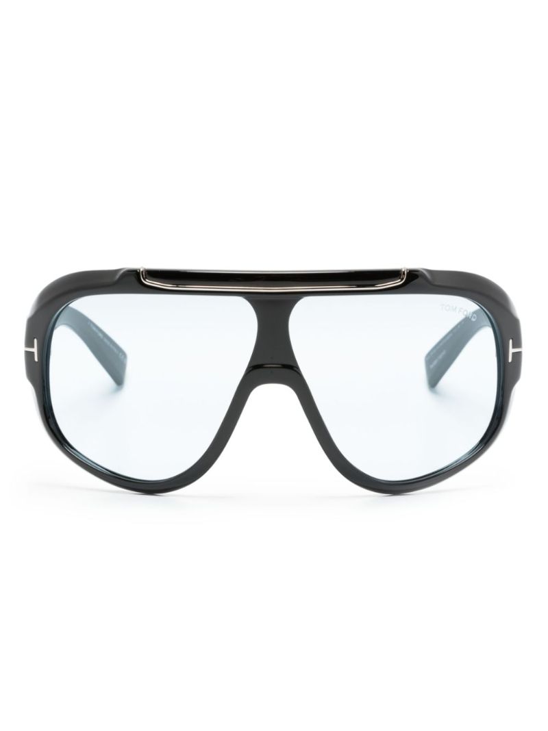 Black Rellen Shield-frame Sunglasses