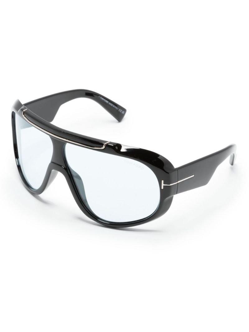 Black Rellen Shield-frame Sunglasses