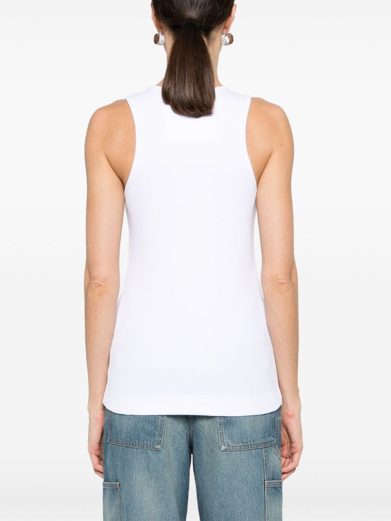 White 4g-appliquÃ_x0083_Â© Tank Top