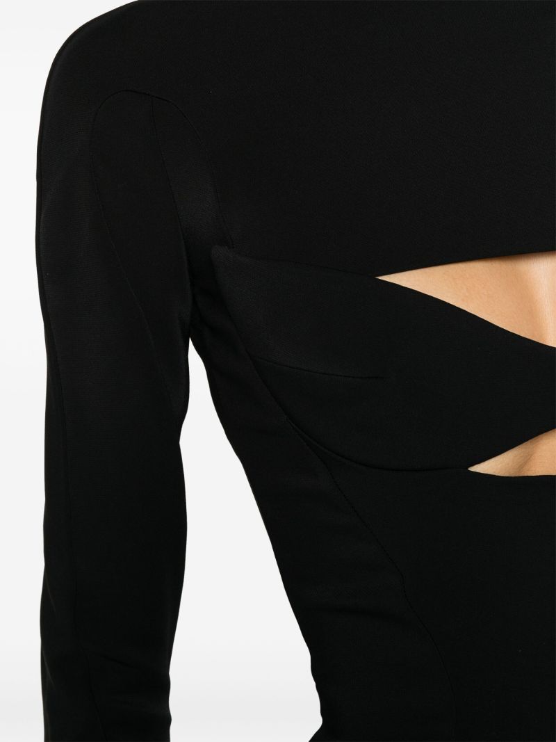 Black High-neck Mini Dress